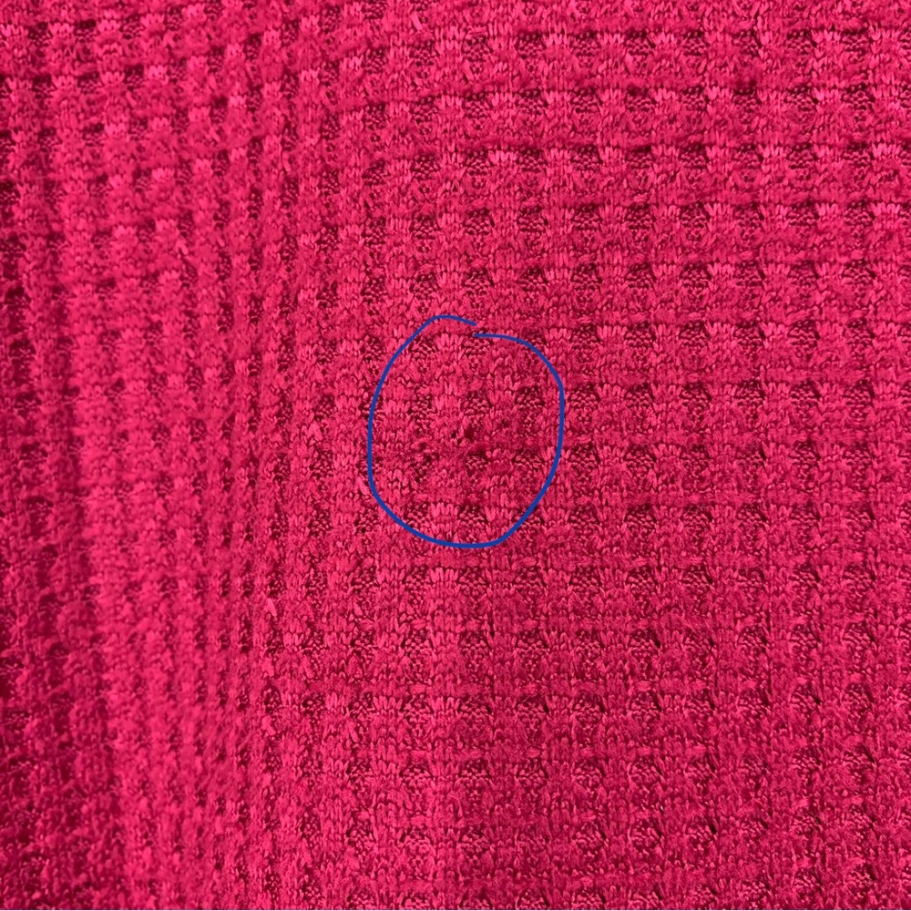 Workshop Republic Clothing Red Magenta Waffle Knit Sweater Soft Cozy & Stretchy - Picture 8 of 16